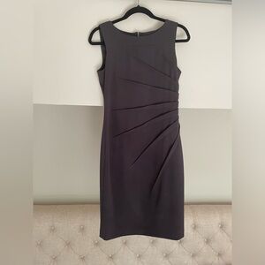 Calvin Klein Sheath Dress with Starburst Detail, Dark Grey
